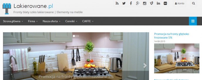 Nowy wygląd i układ strony internetowej lakierowane.pl